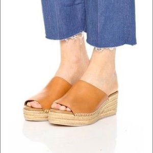 Matt Bernson ‘Riviera’ Tan Leather Wedges